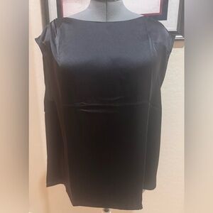 LOFT Black Satin Tank Top